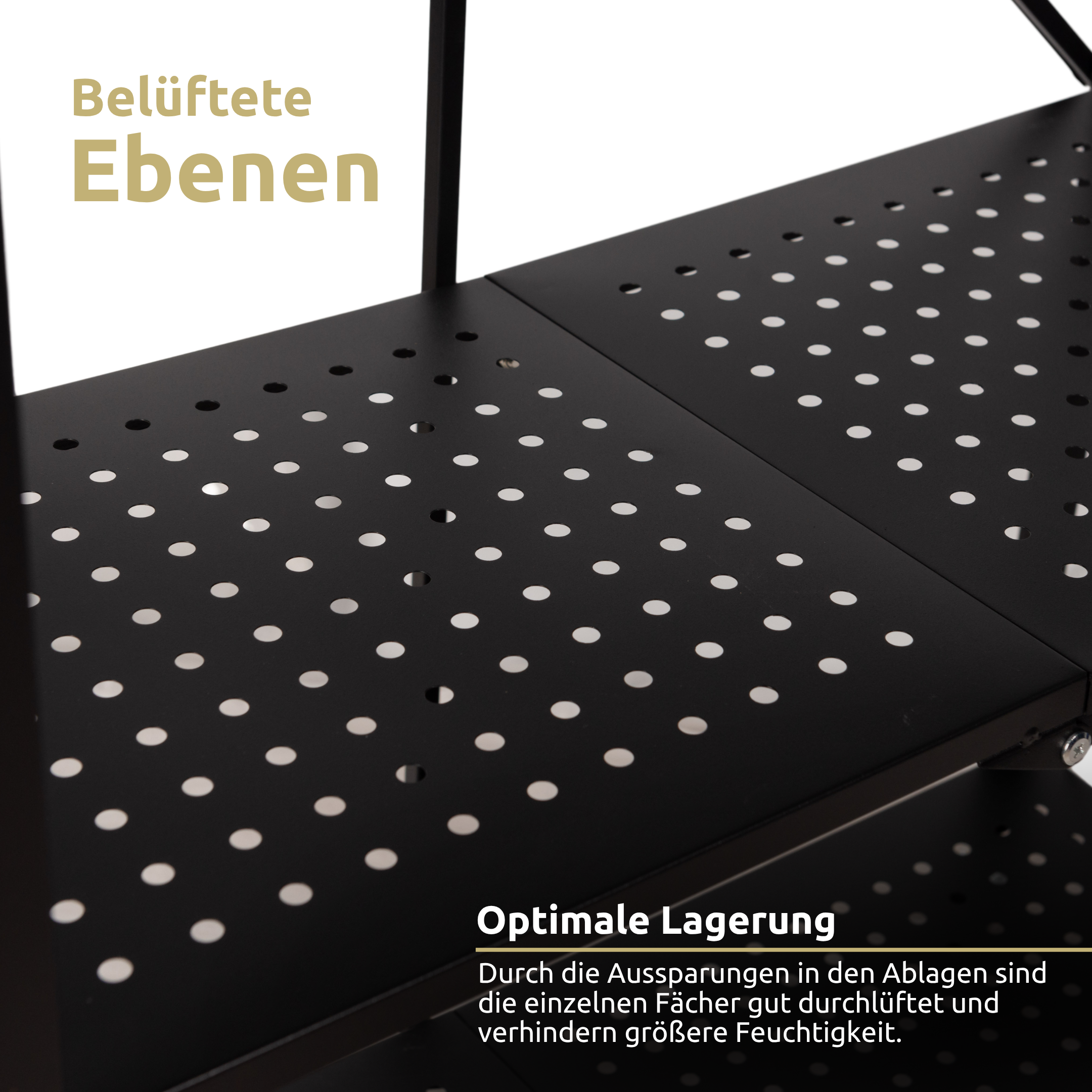 Klappbares Regal mit 4 Etagen 72x34x127 cm