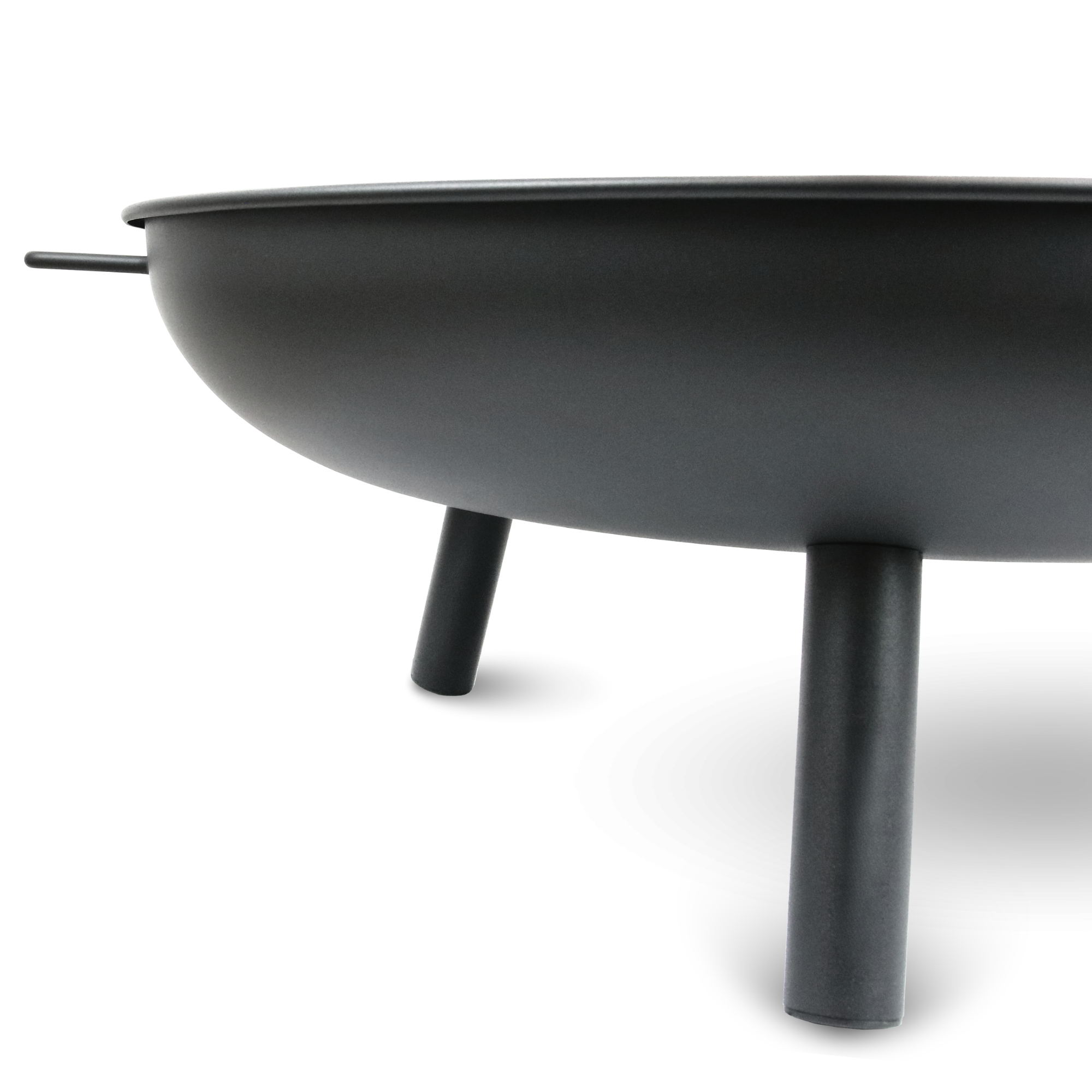 Feuerschale mit drei Standfüßen, Durchmesser 58 cm, schwarz
