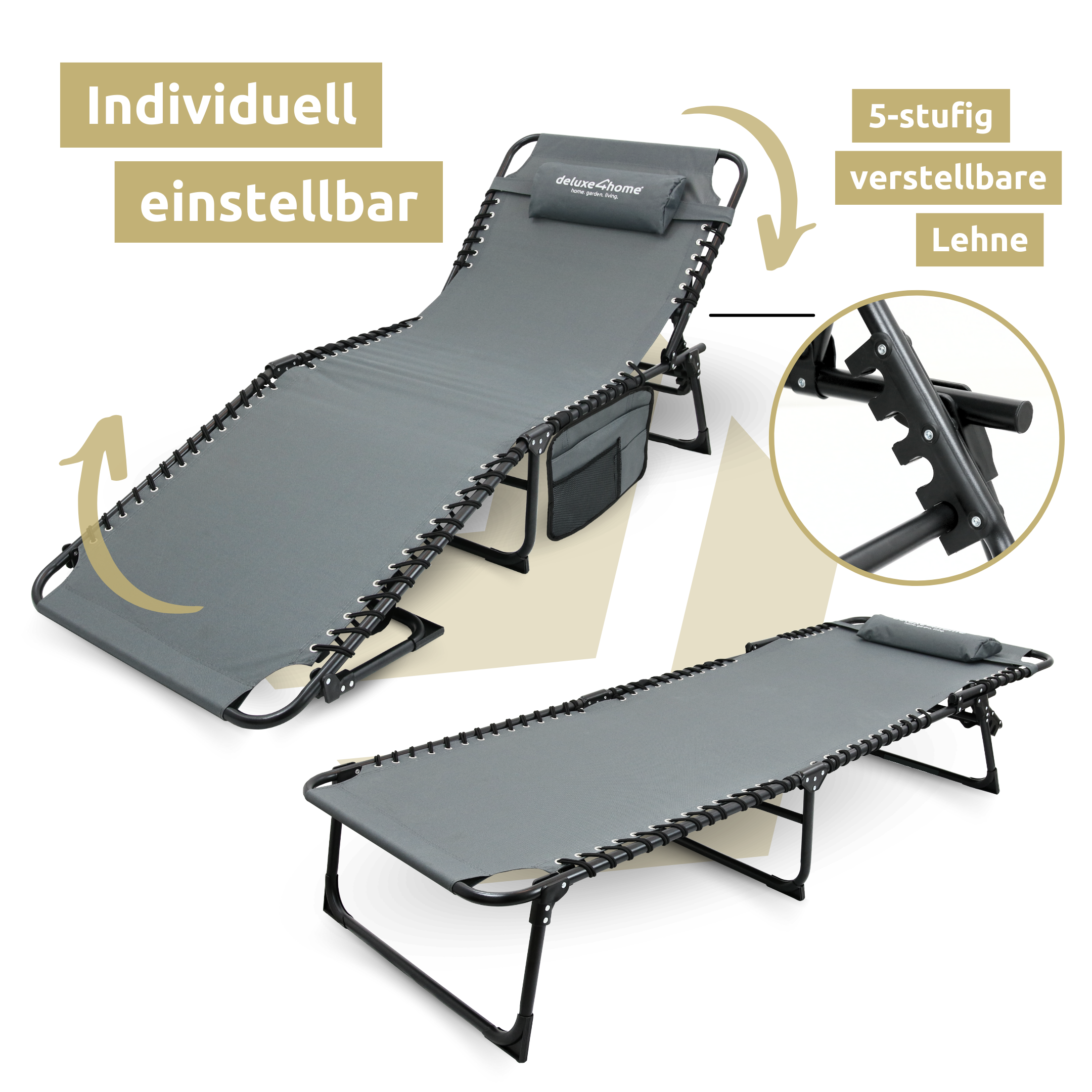 Verstellen der Neigung an der Liege