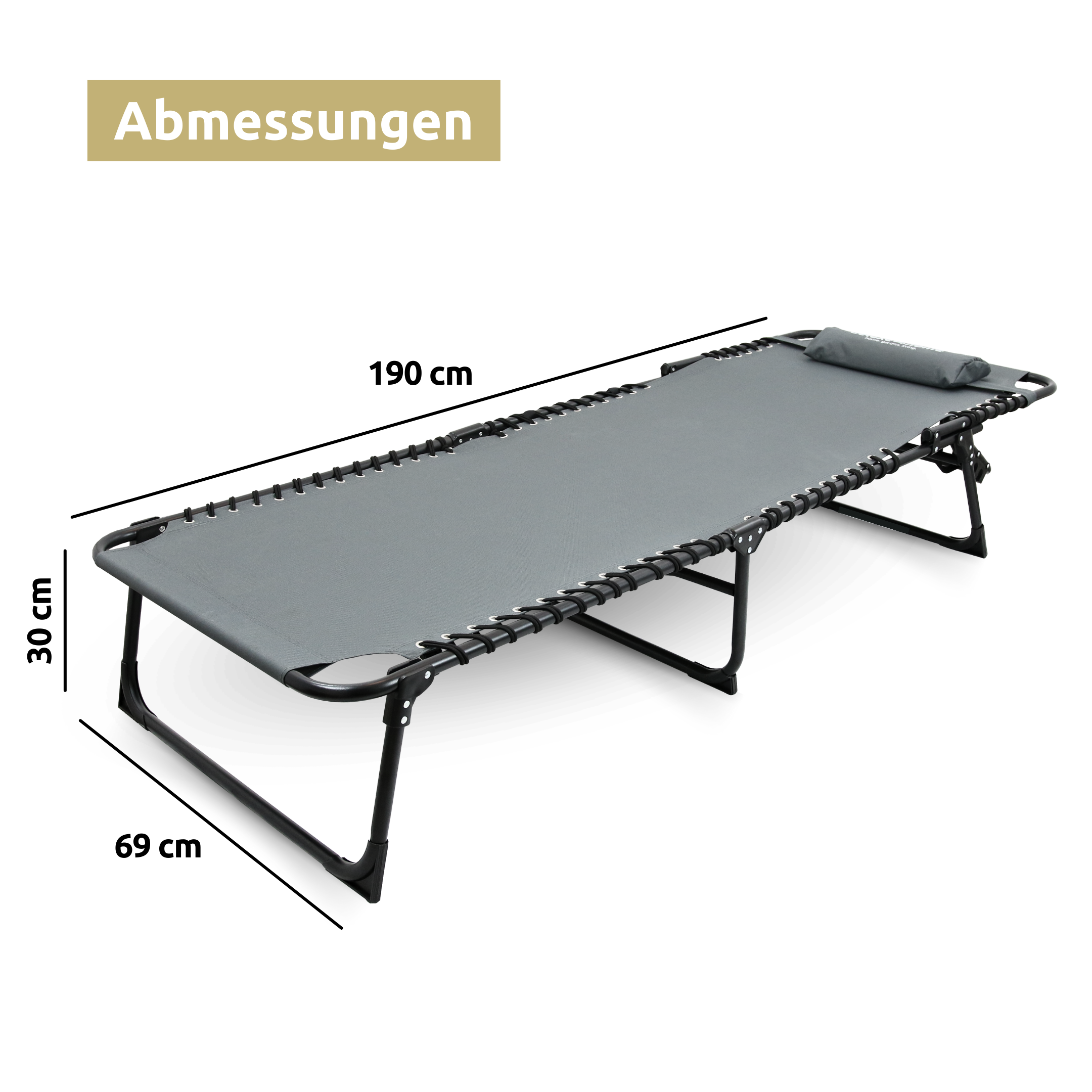 190cm Länge. 30cm Höhe und 69cm Breite