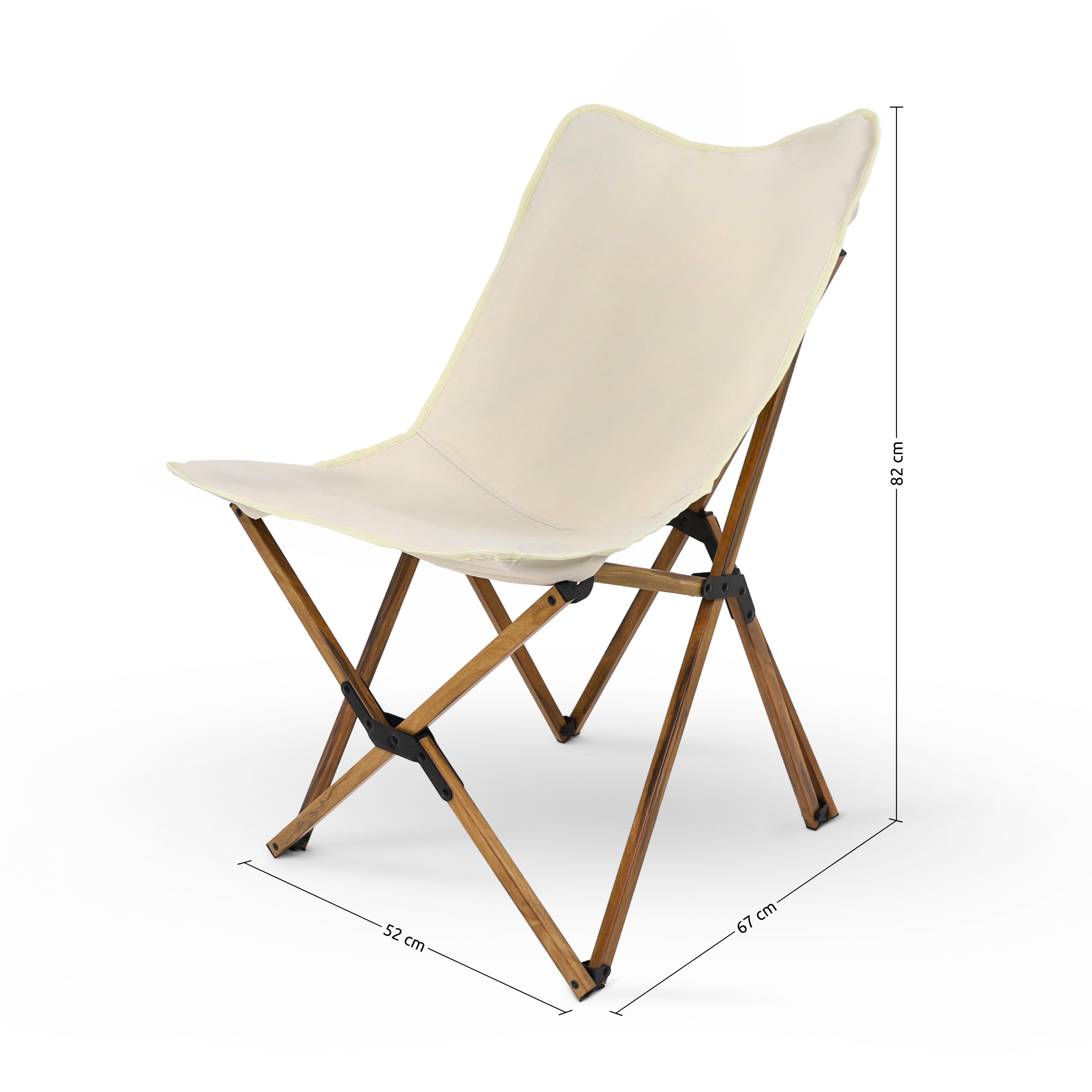 Campingstuhl Faltbar Creme