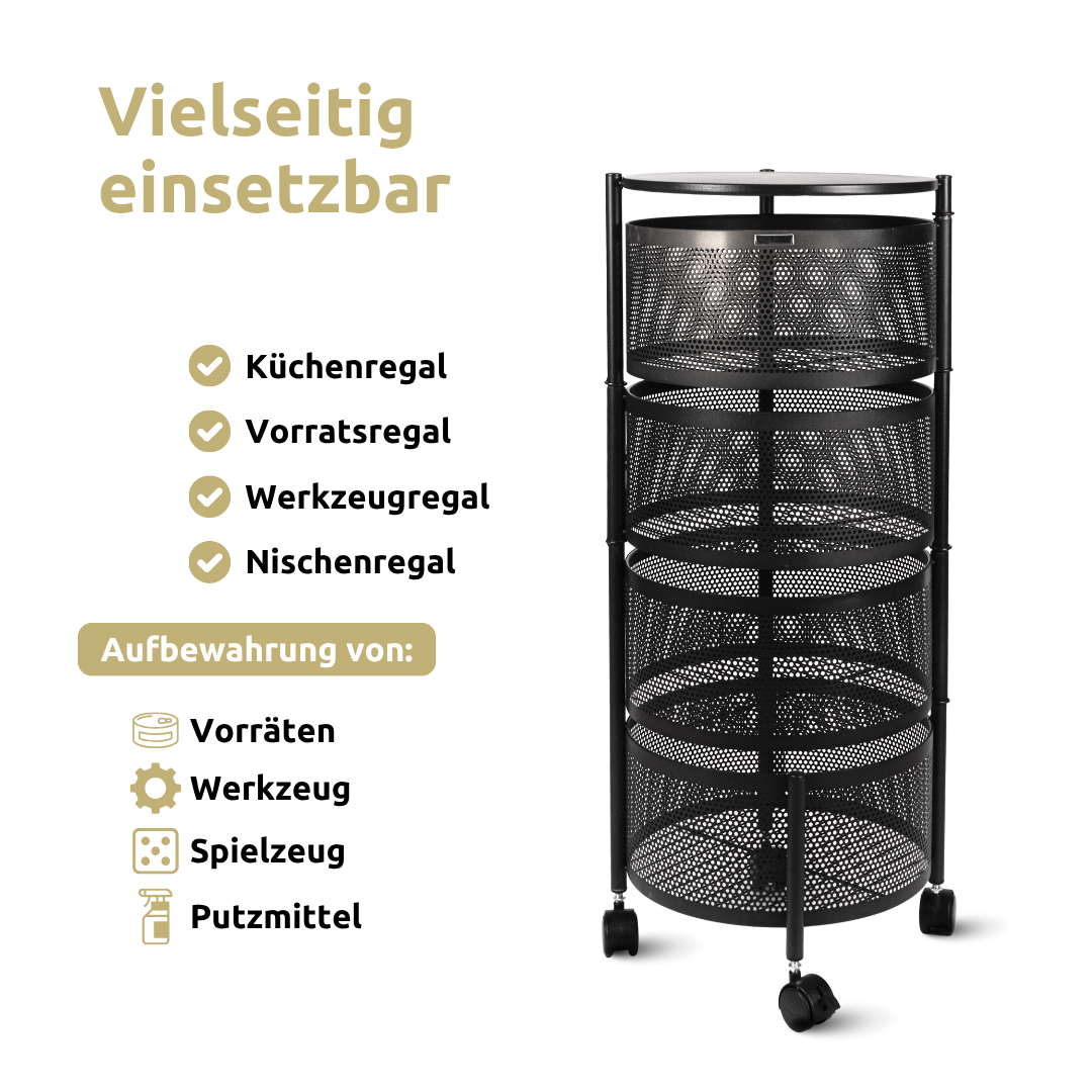 Rollwagen mit 4 schwenkbaren Ebenen