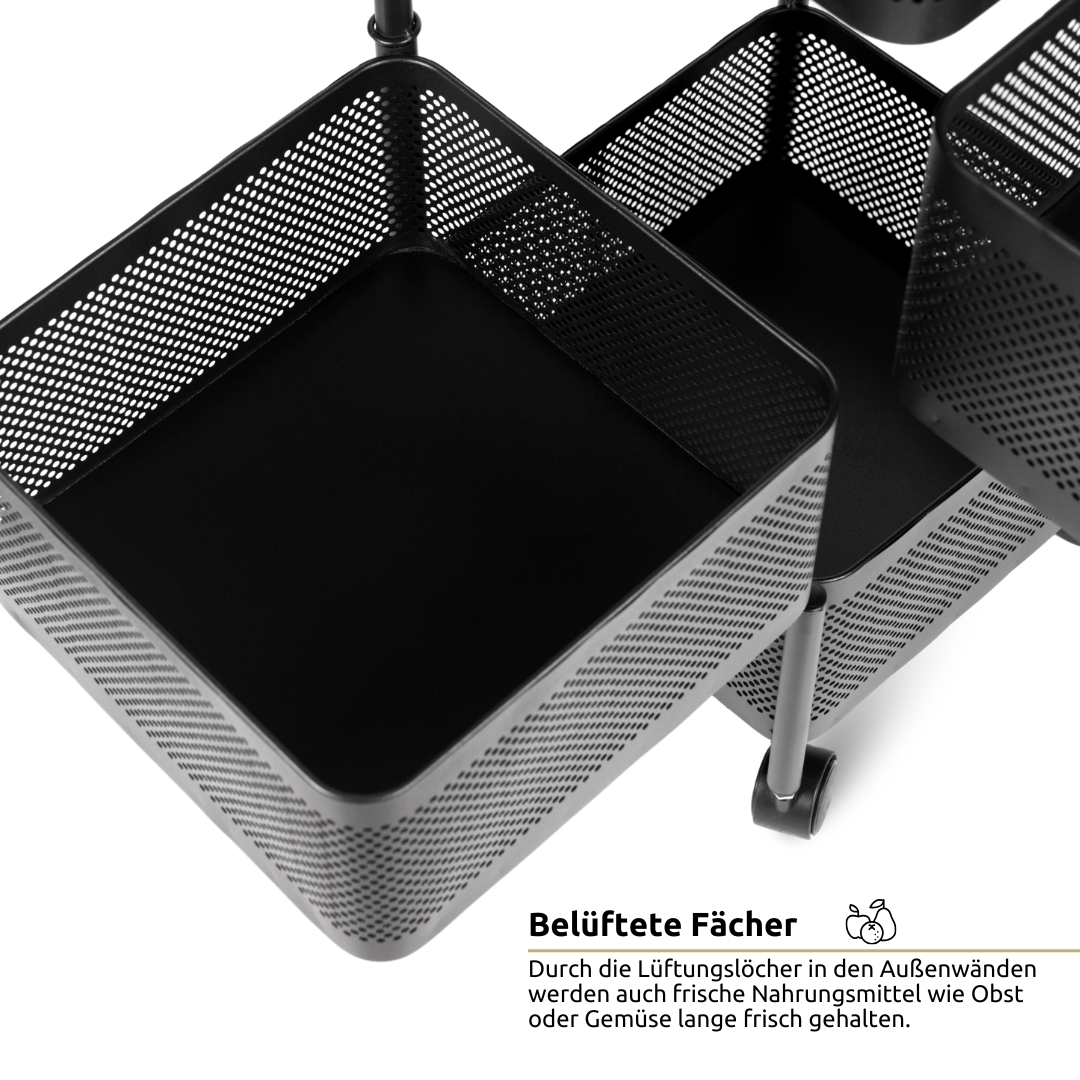 Rollwagen mit 4 schwenkbaren Ebenen