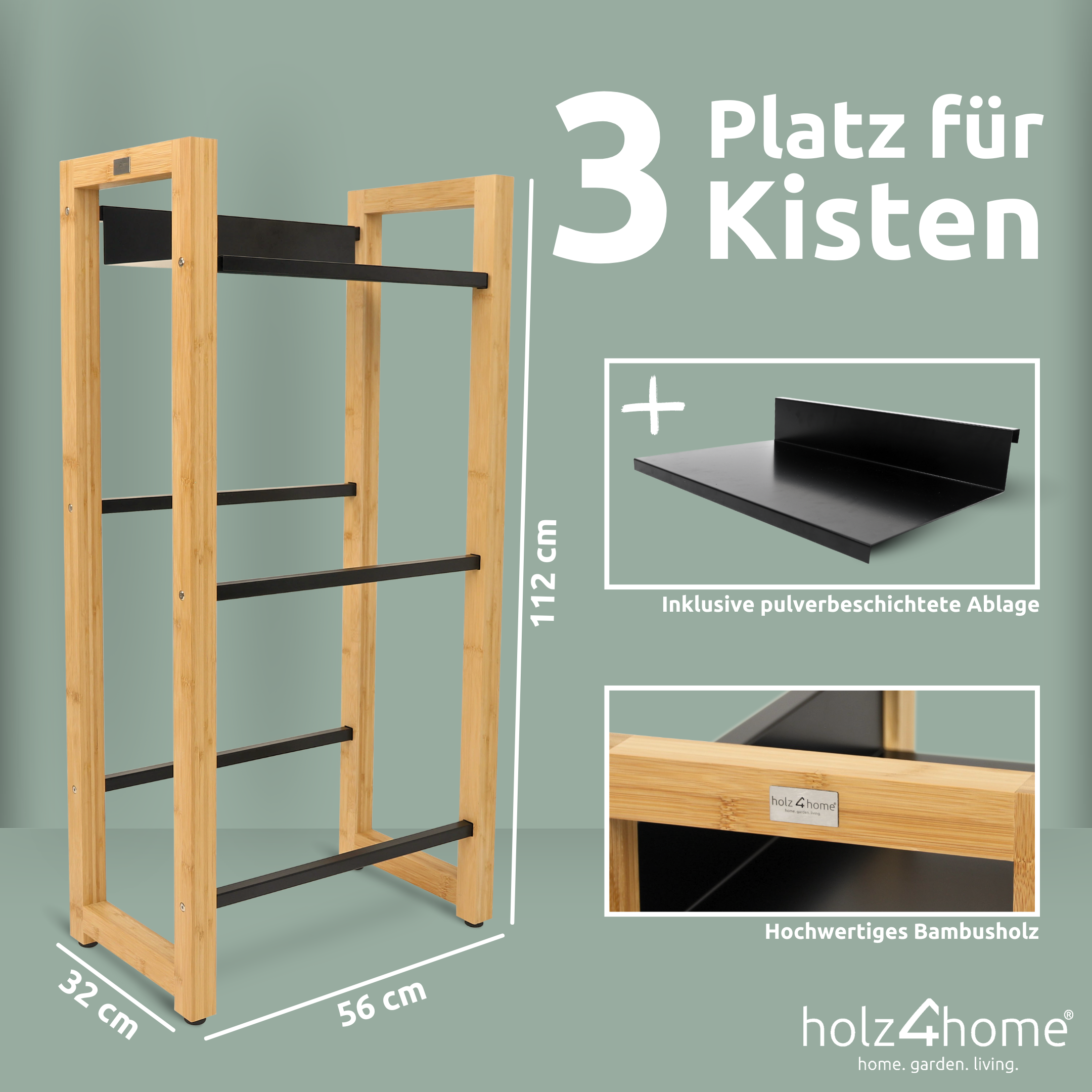 Getränkekistenregal aus Bambus