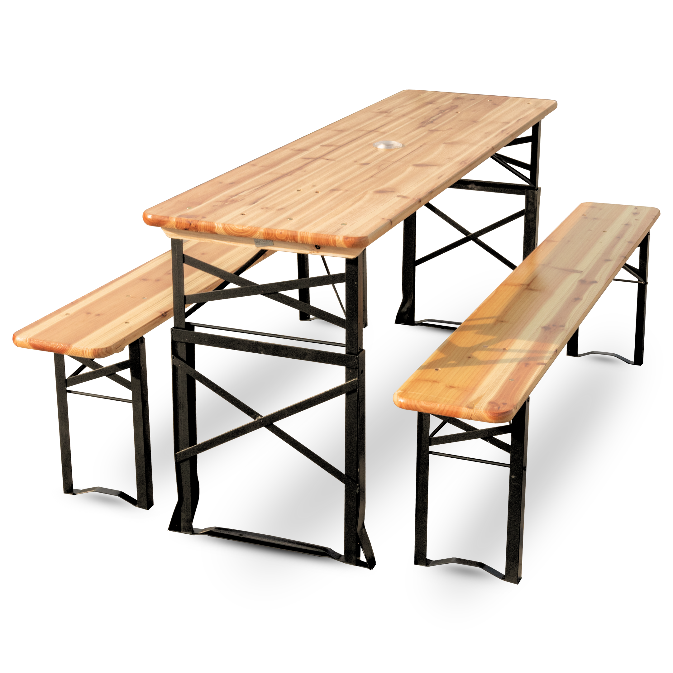 Bierzeltgarnitur - mehrteilig & klappbar inkl. Wandhalterung