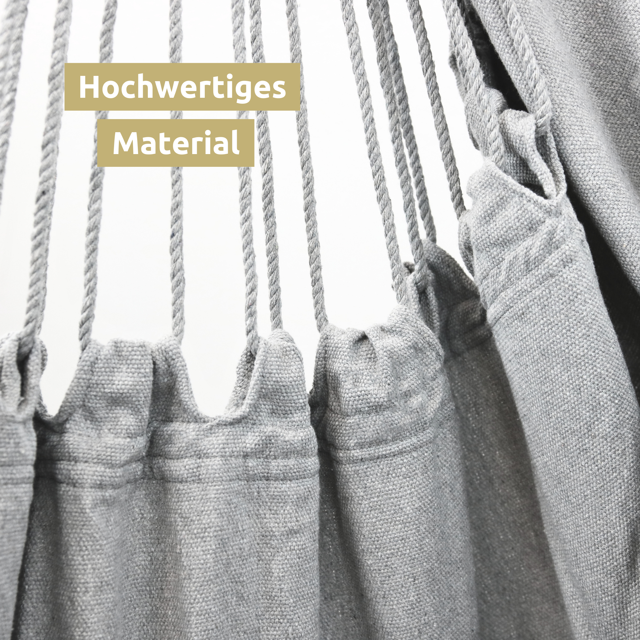 Hängesessel mit 2 Kissen, Bücherfach und Kuscheldecke