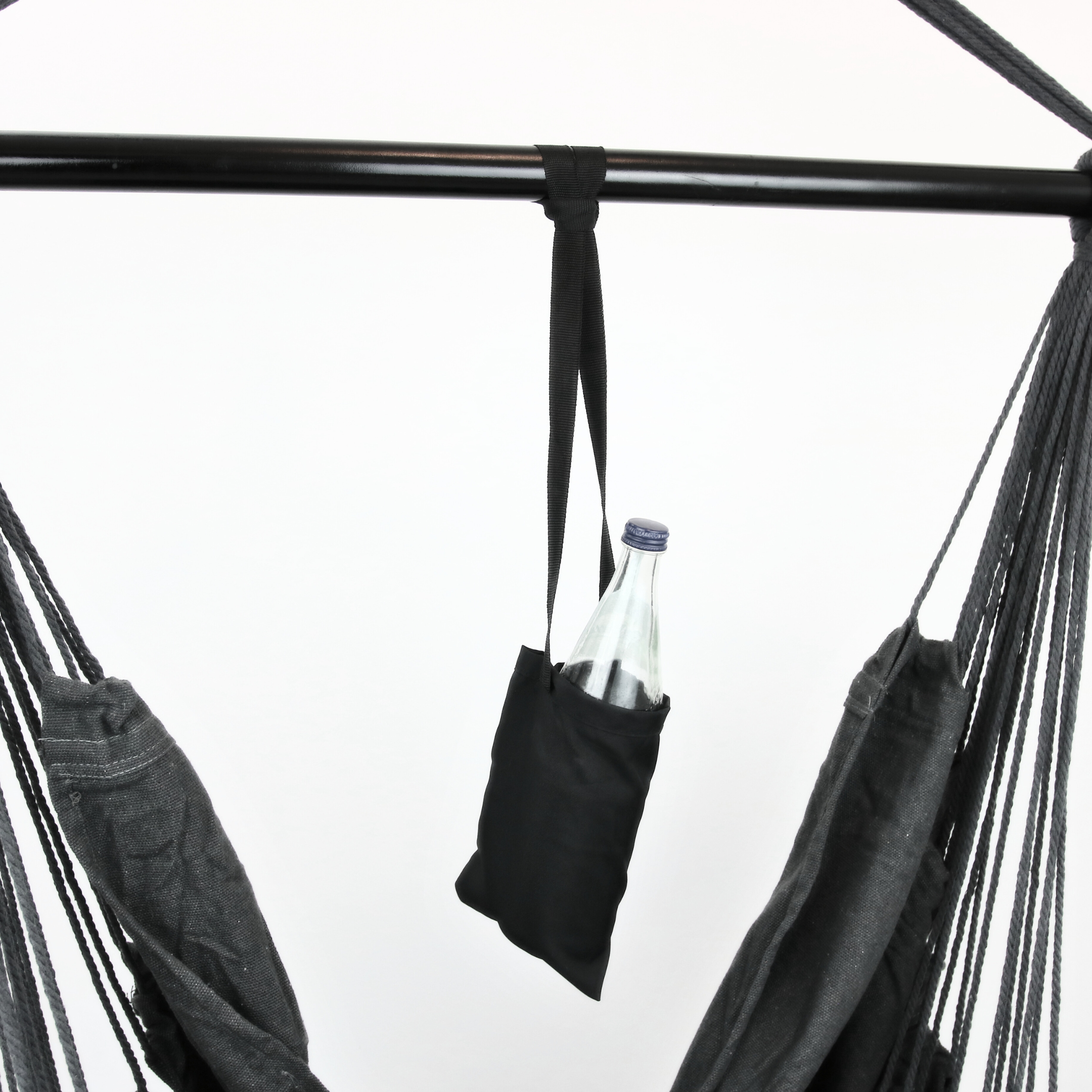 Hängesessel mit 2 Kissen, Bücherfach und Kuscheldecke