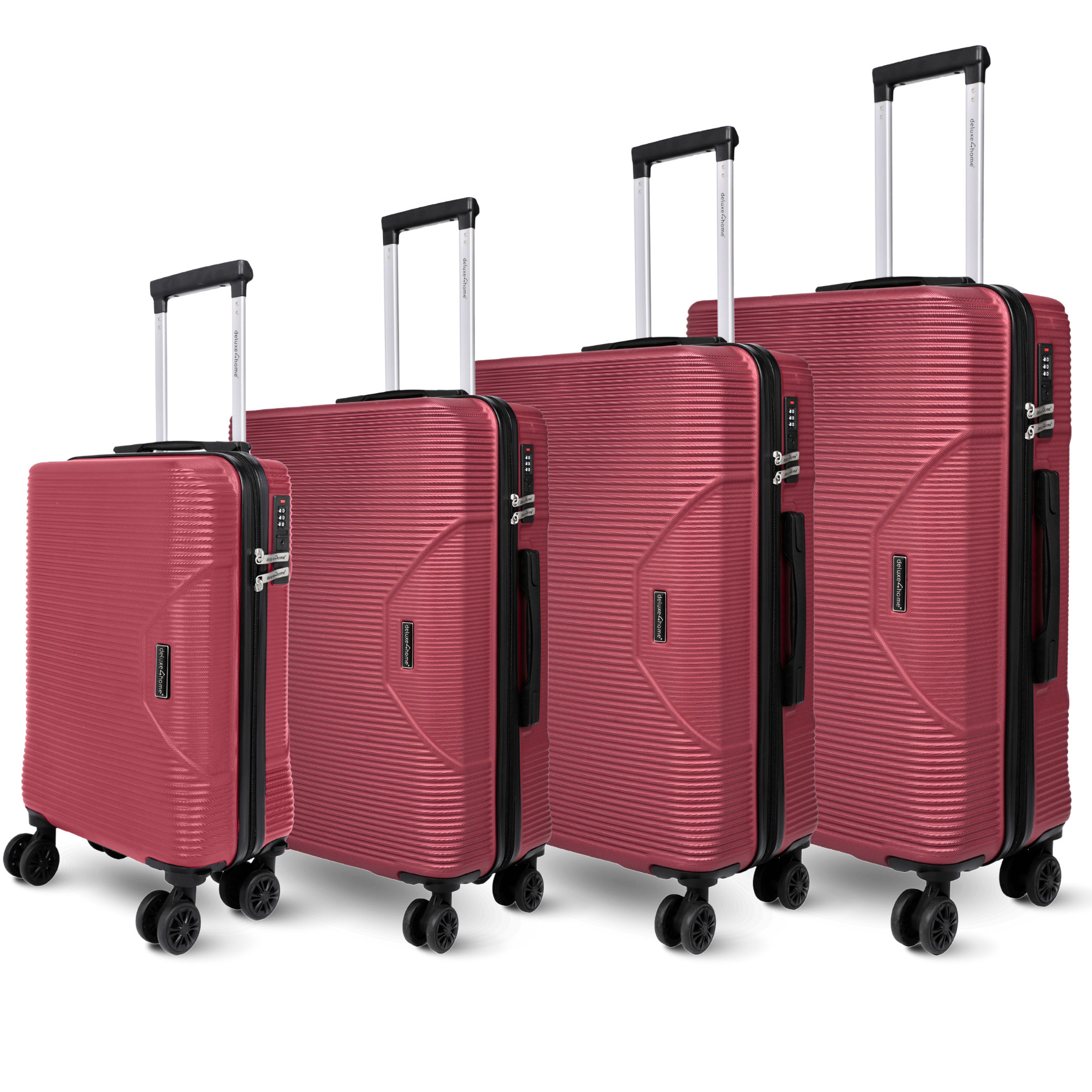 4-teiliges Hartschalenkofferset mit Schloss