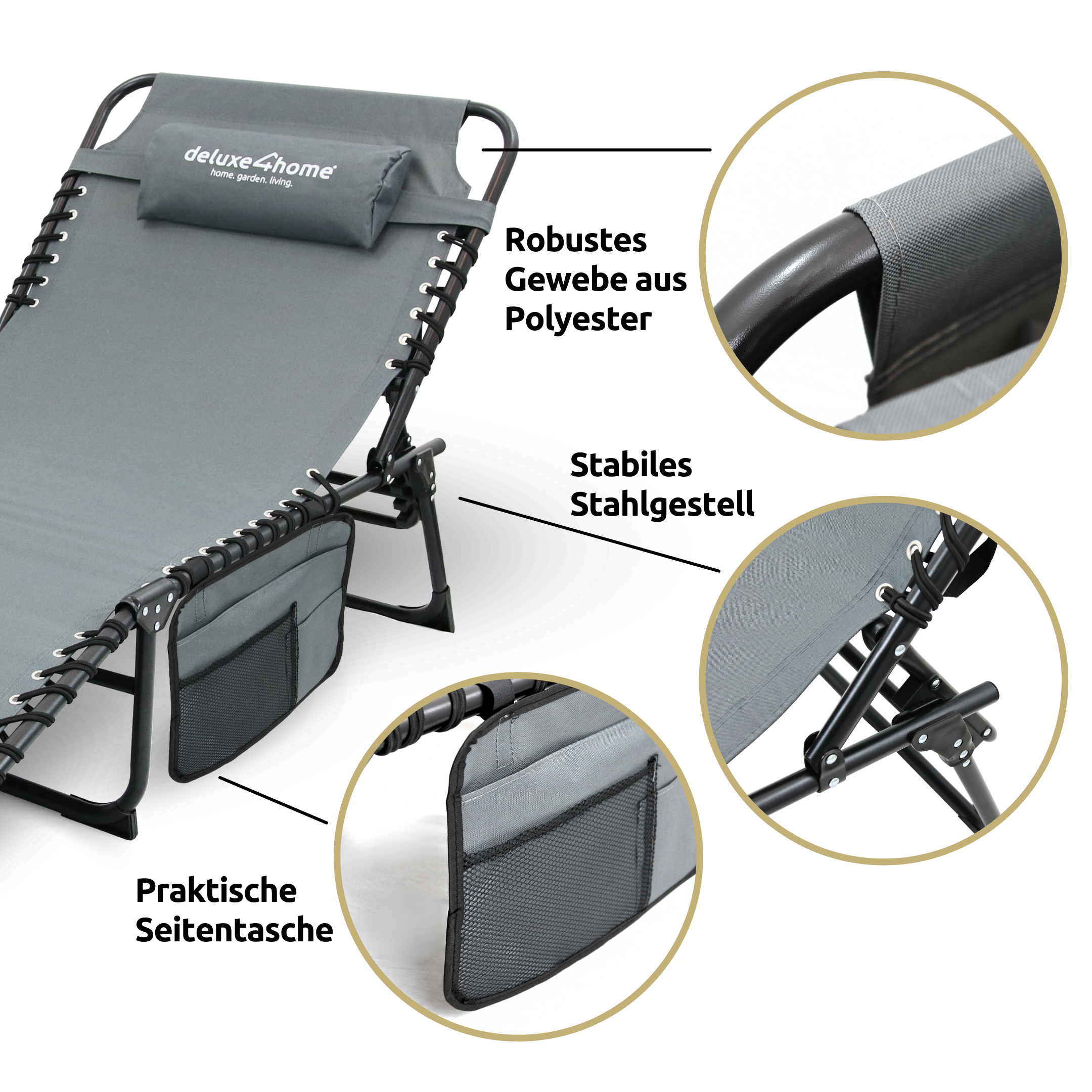 Robustes Polyester Gewebe und stabiles Stahlgestell