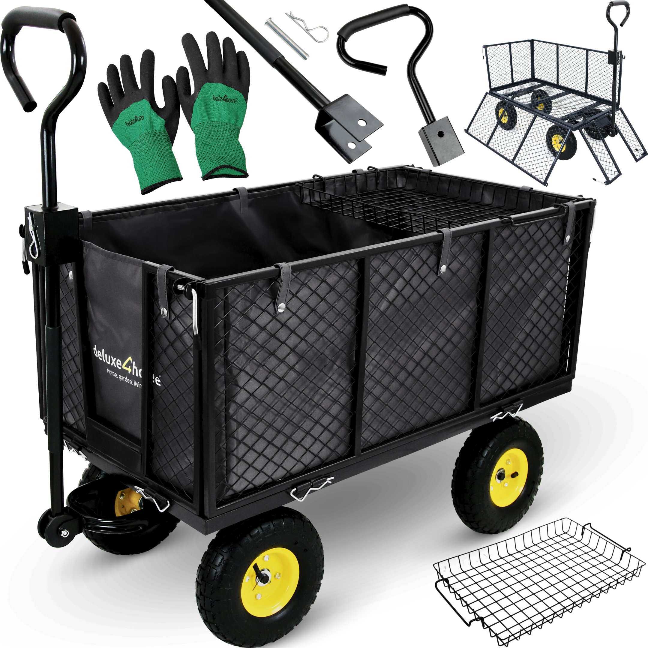 Bollerwagen | Transportwagen inkl. Handschuhe