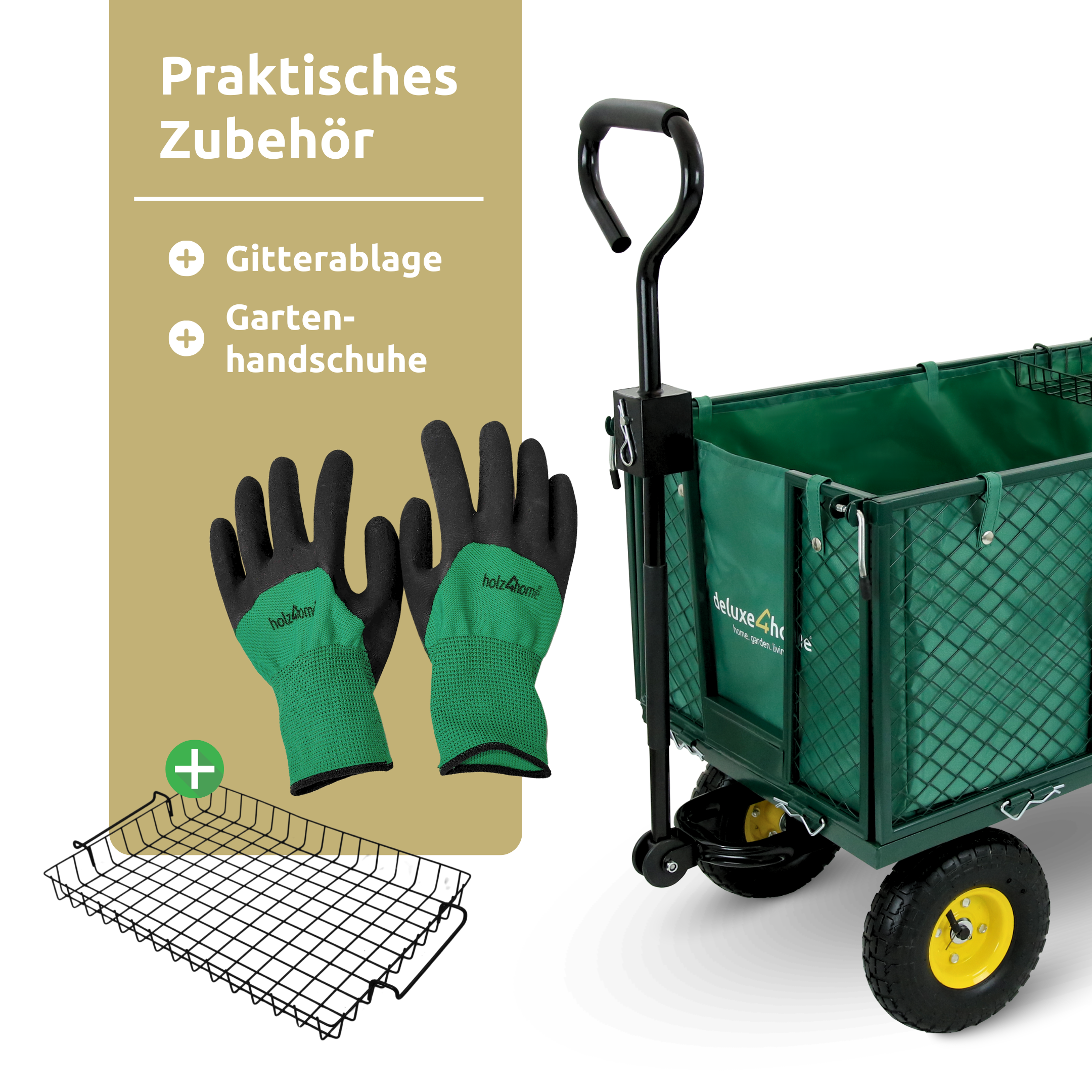 Bollerwagen | Transportwagen inkl. Handschuhe