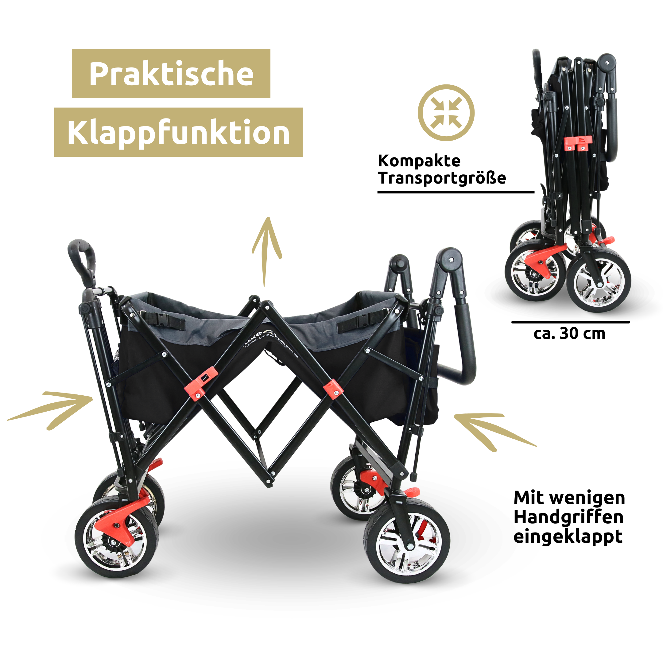 Bollerwagen mit praktischer Faltfunktion