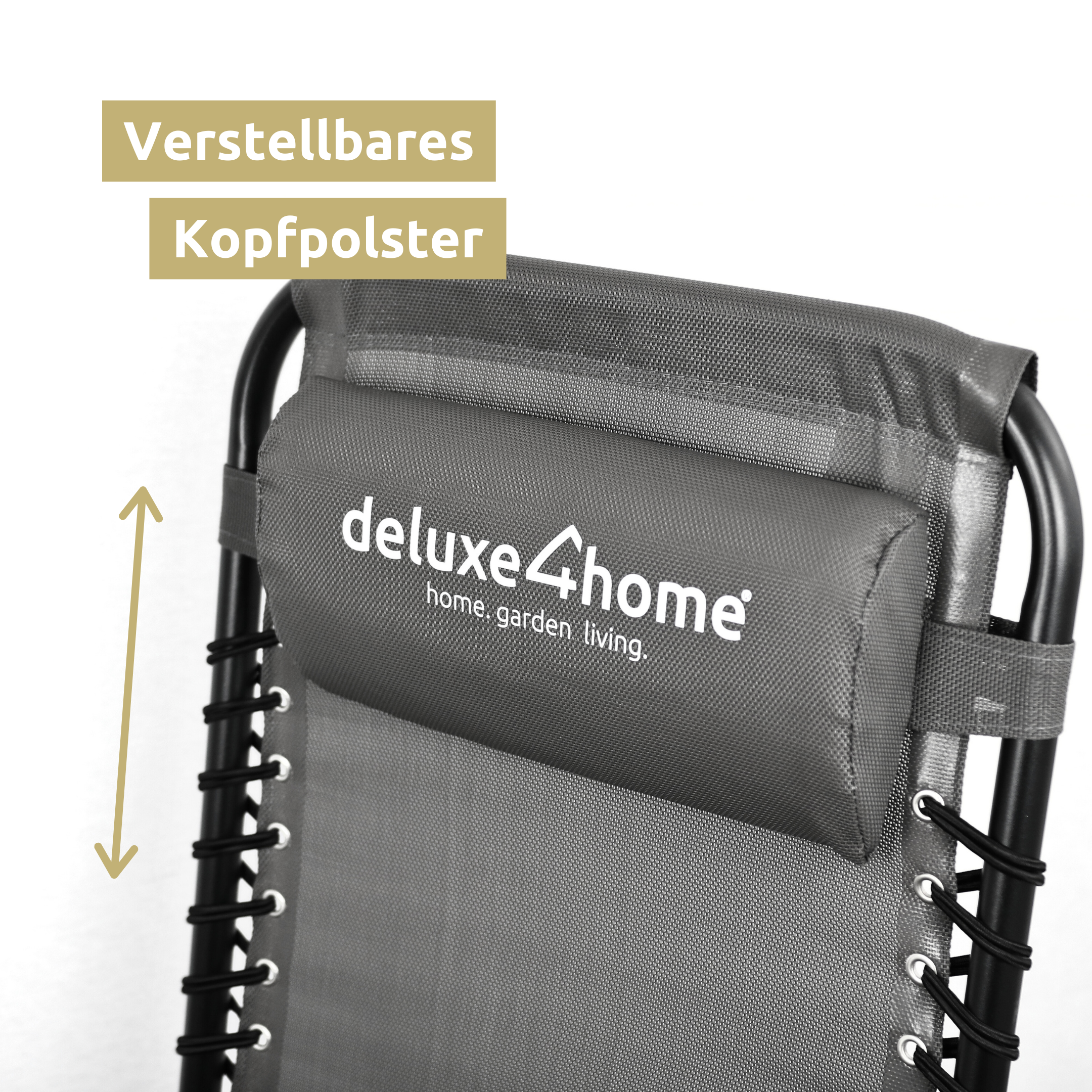 Liegestühle mit Klapptisch faltbar mit gepolsterter Kopflehne